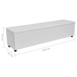 Storage Bench White Large Size
