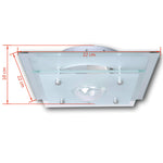 Ceiling Lap Glass Square Crystal