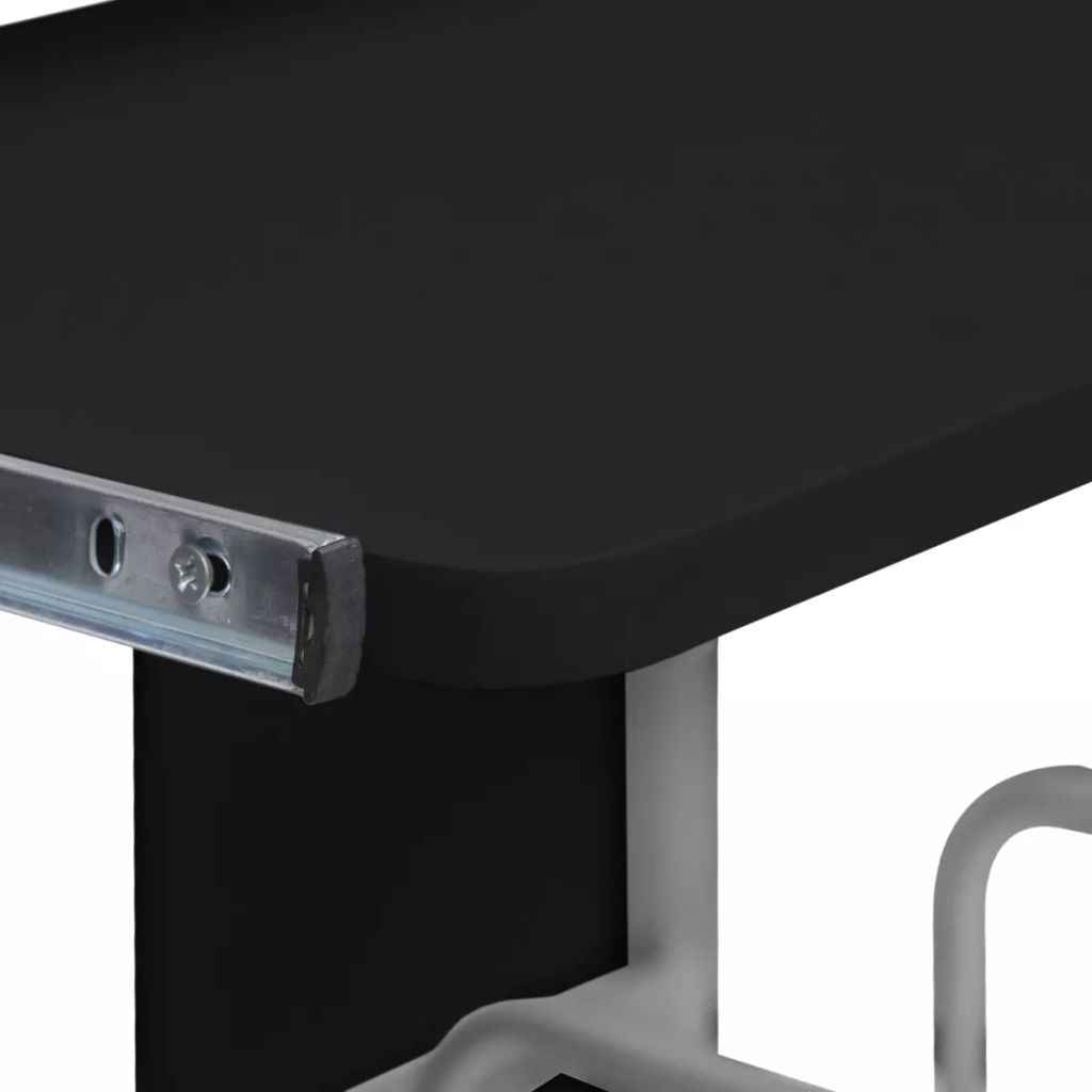 Mobile Computer Desk with Pull Out Tray Black