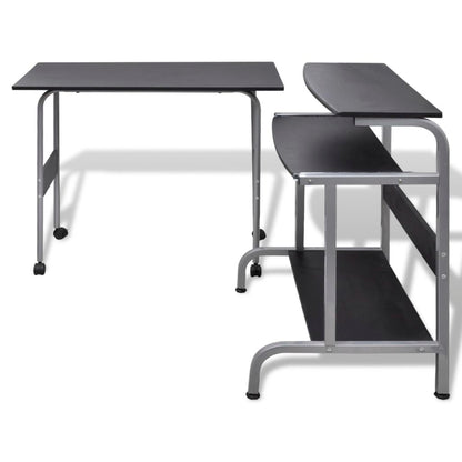 Computer Desk Adjustable Workstation Black