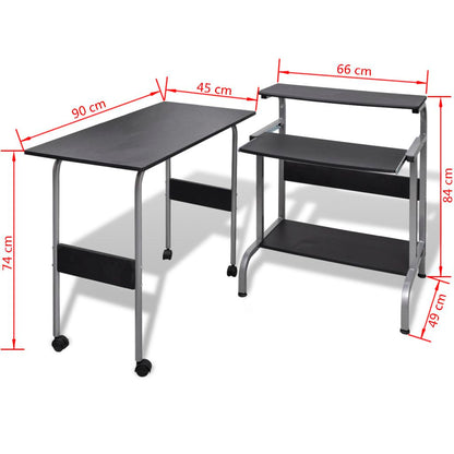 Computer Desk Adjustable Workstation Black