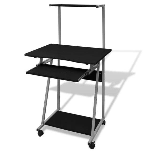  Computer Desk With Pull Out Keyboard Tray Black