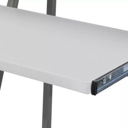 Computer Desk With Pull Out Keyboard Tray White