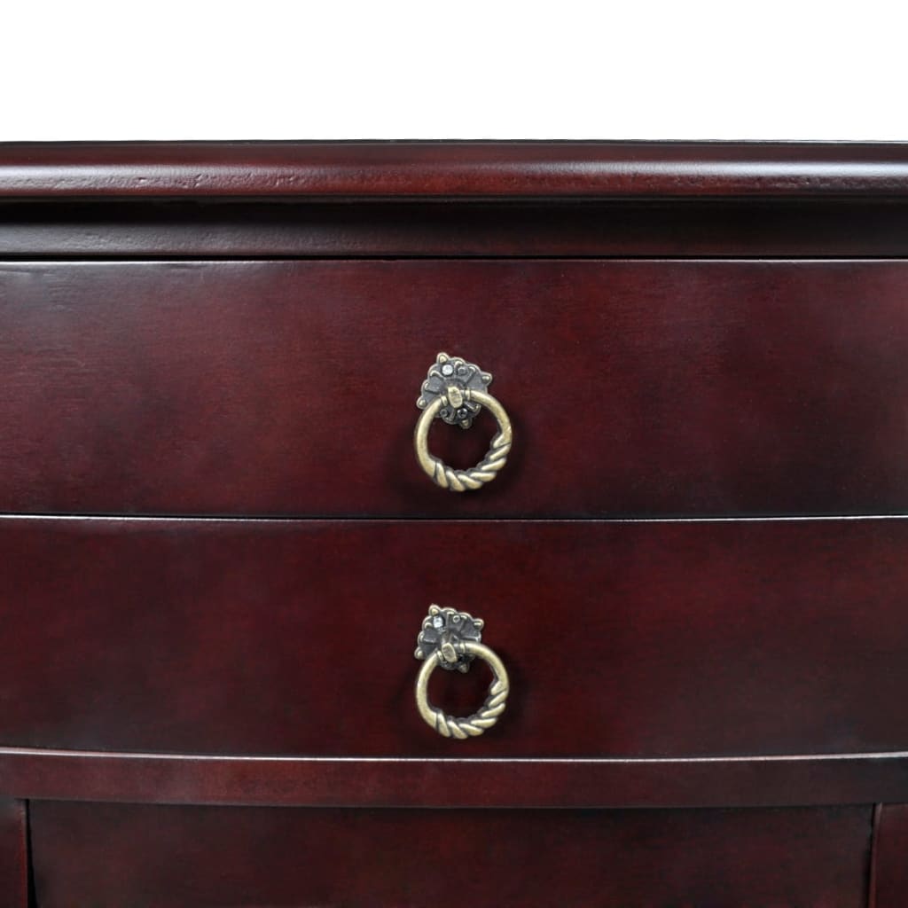 Nightstand With 2 Drawers Brown
