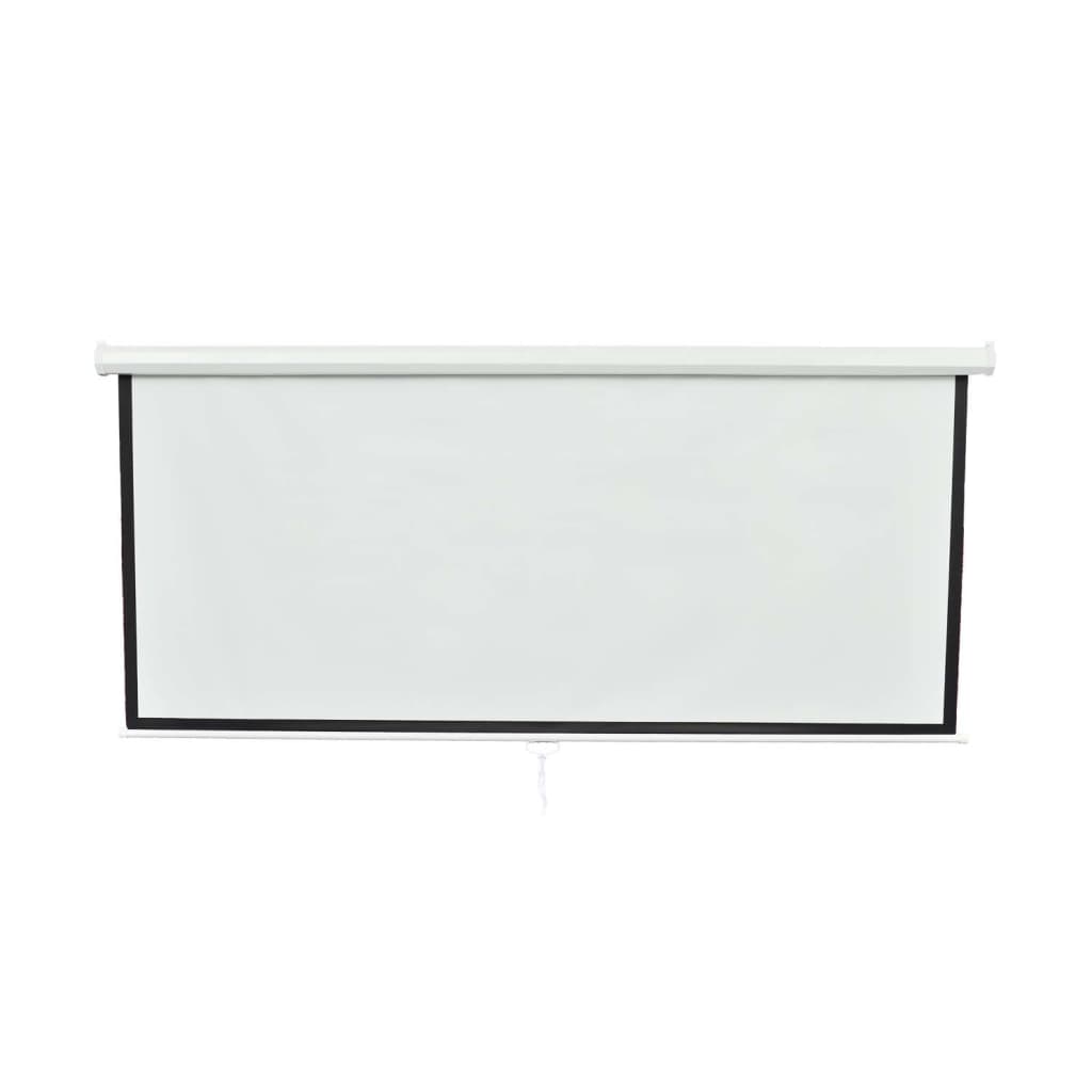 Manual Projection Screen 160 x 160 cm Matt White 1:1 Wall Ceiling Mount