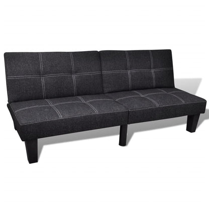 Sofa Bed Fabric Adjustable Black