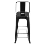 Bar Stools 2 pcs Black Steel
