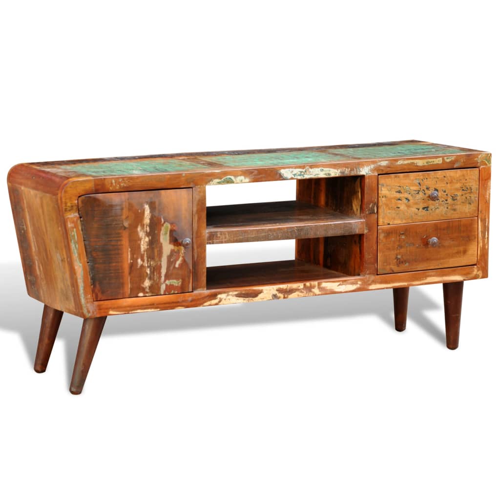 Reclaimed Wood Tv Cabinet 1 Door 2 Drawers