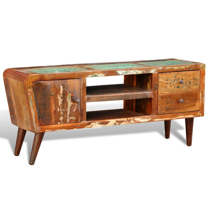 Reclaimed Wood Tv Cabinet 1 Door 2 Drawers