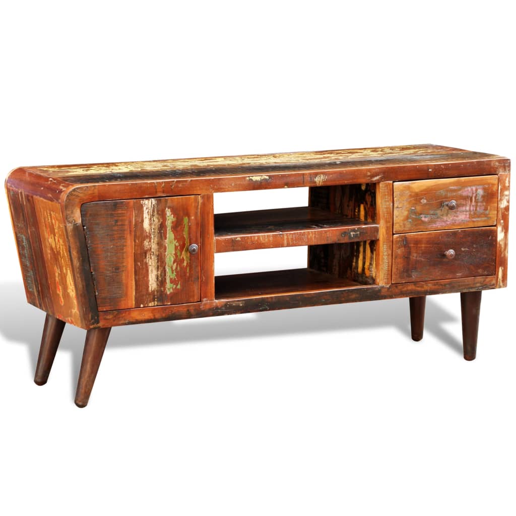 Reclaimed Wood Tv Cabinet 1 Door 2 Drawers