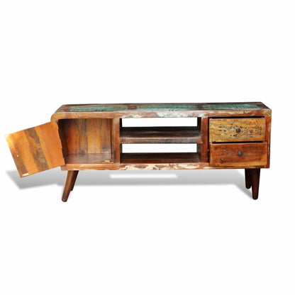 Reclaimed Wood Tv Cabinet 1 Door 2 Drawers