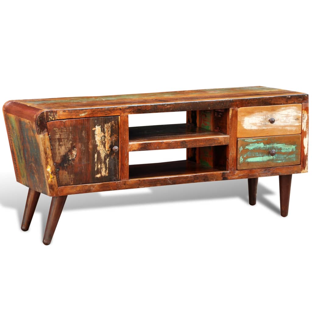 Reclaimed Wood Tv Cabinet 1 Door 2 Drawers