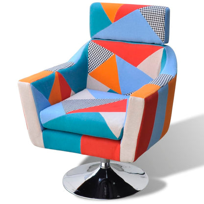 TV Armchair with Patchwork Design Fabric