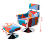 TV Armchair with Patchwork Design Fabric