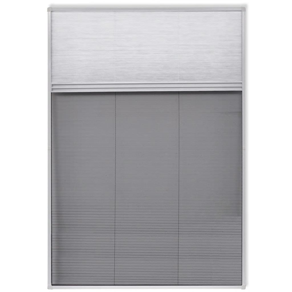 Insect Plisse Screen Window Aluminium 160 x 80 cm with Shade