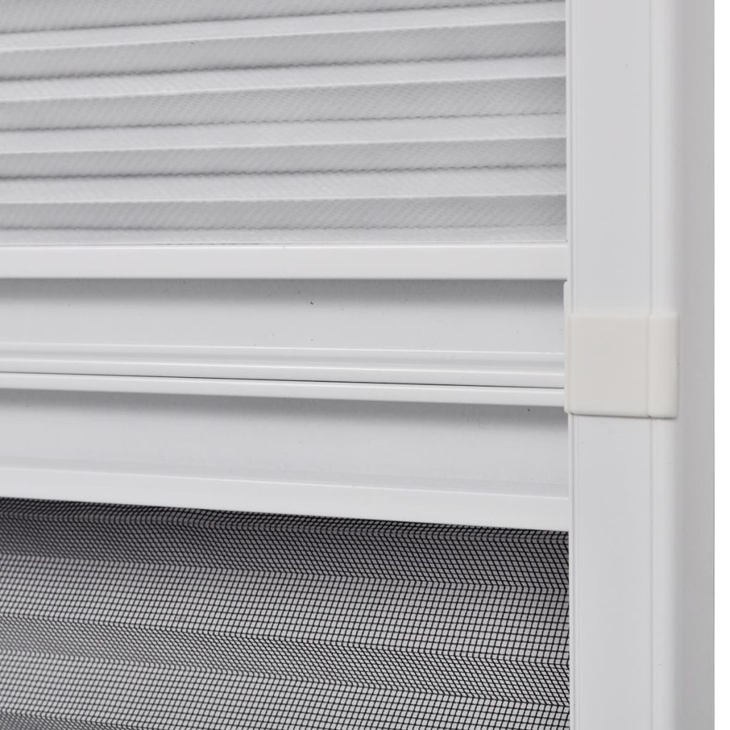 Insect Plisse Screen Window Aluminium 160 x 80 cm with Shade