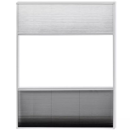 Insect Plisse Screen Window Aluminium 160 x 110 cm with Shade