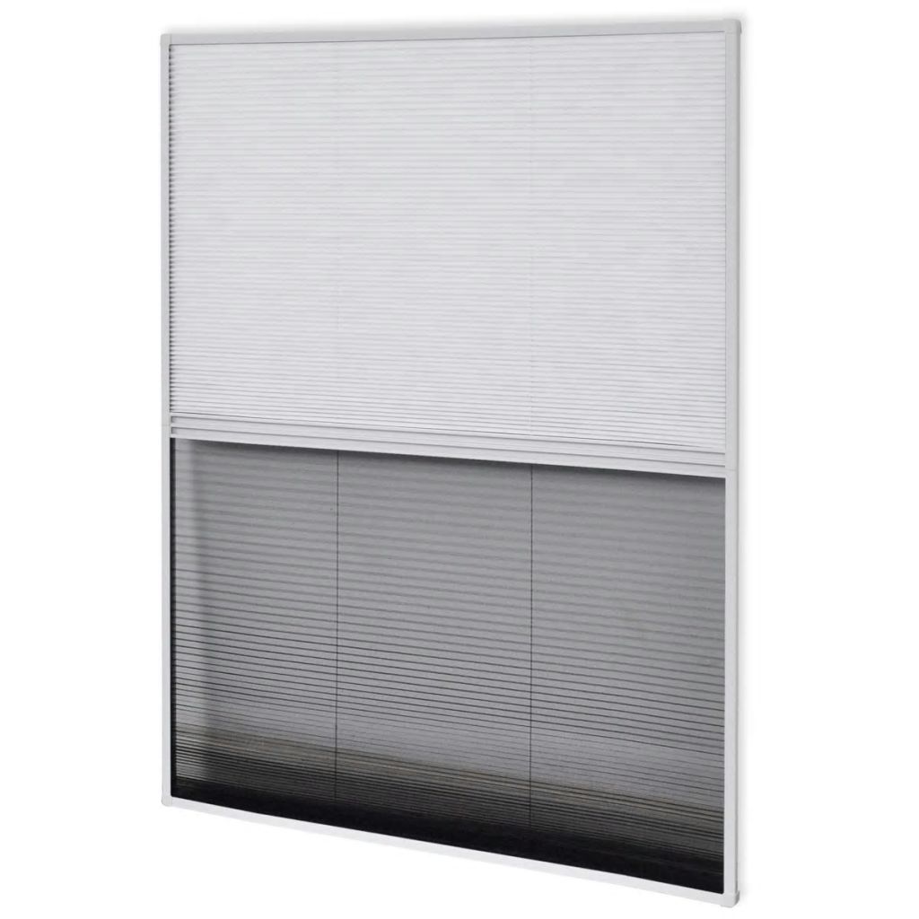 Insect Plisse Screen Window Aluminium 160 x 110 cm with Shade