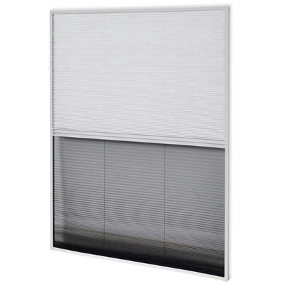 Insect Plisse Screen Window Aluminium 160 x 110 cm with Shade