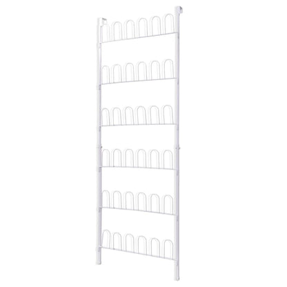 Shoe Rack for 18 Pairs of Shoes Steel White