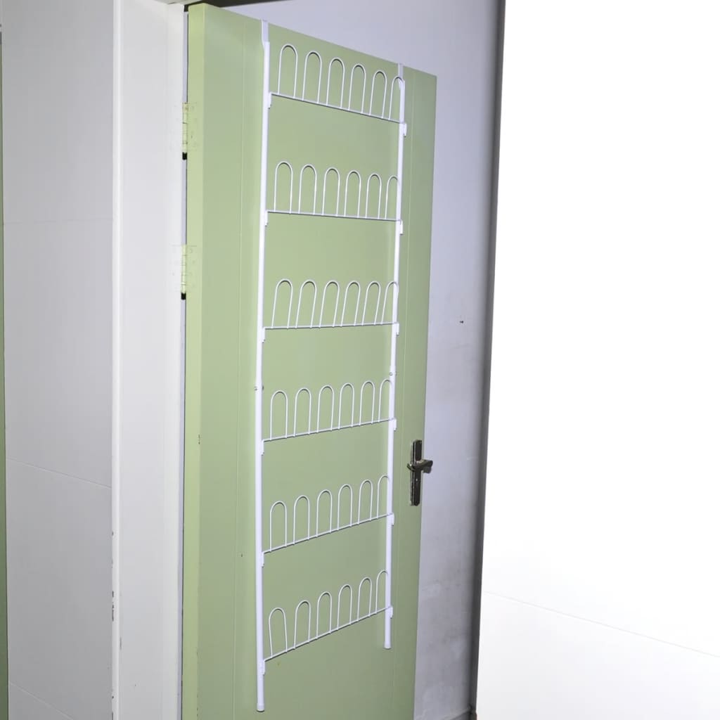 Shoe Rack for 18 Pairs of Shoes Steel White