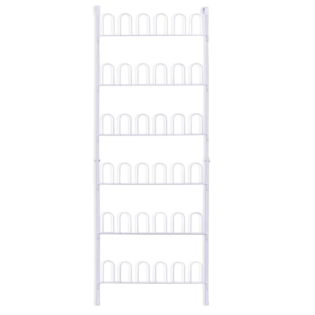 Shoe Rack for 18 Pairs of Shoes Steel White