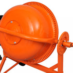Electric Concrete Mixer Steel Orange