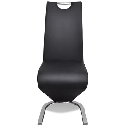 Dining Chairs 2 pcs Black Faux Leather