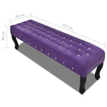 Purple Bench Velvet Fabric with Crystal Buttons