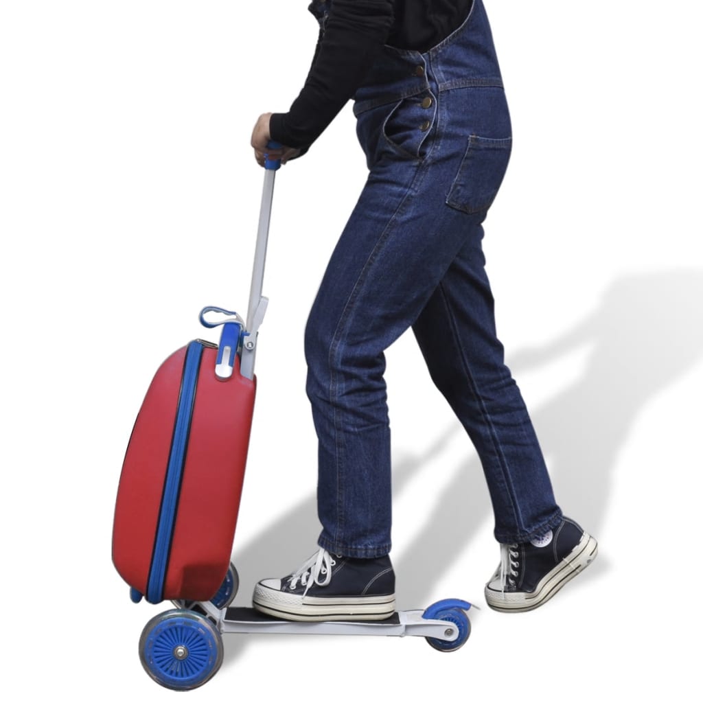 Scooter with Trolley Case for Children Red