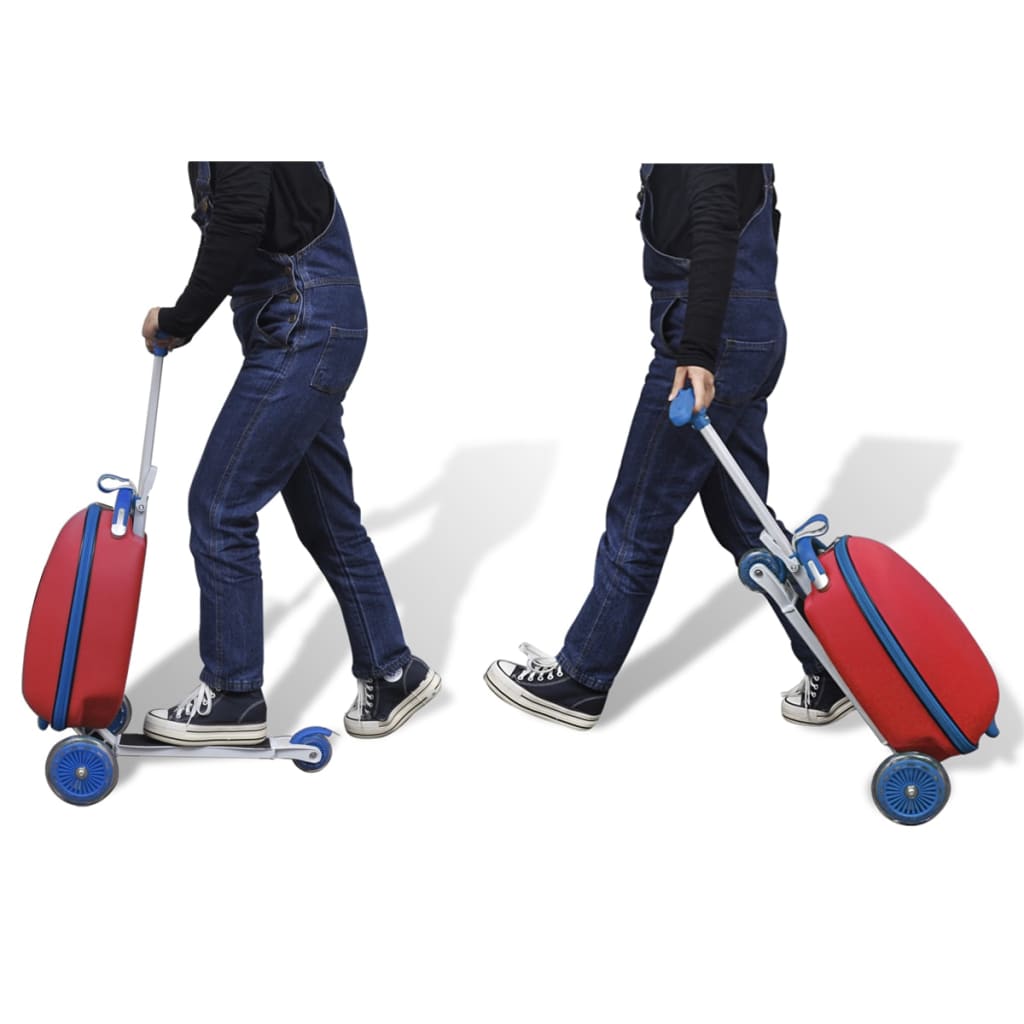 Scooter with Trolley Case for Children Red