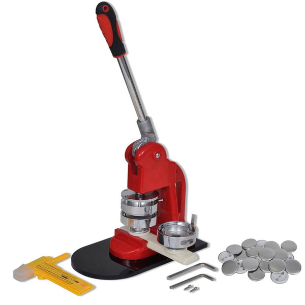  Badge Maker Machine 25 mm with Circle Cutter and Button Parts 500 Sets