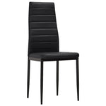 Dining Chairs 2 pcs Black Fau Leather