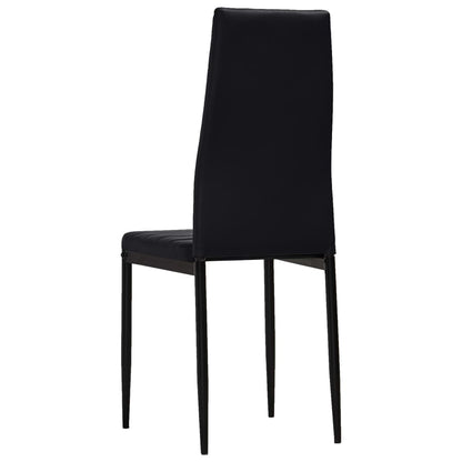 Dining Chairs 2 pcs Black Faux Leather