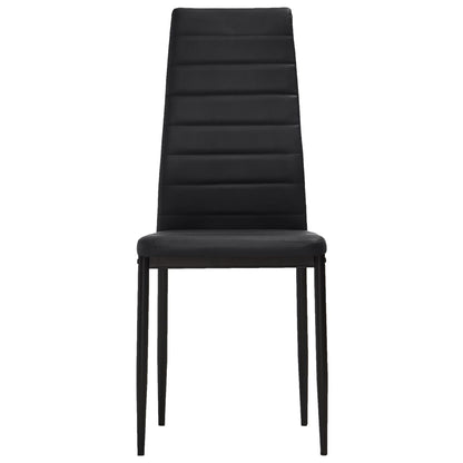 Dining Chairs 2 pcs Black Faux Leather