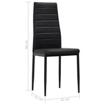 Dining Chairs 2 pcs Black Fau Leather