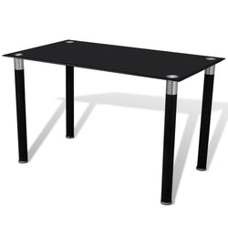 Dining Table With Glass Top Black