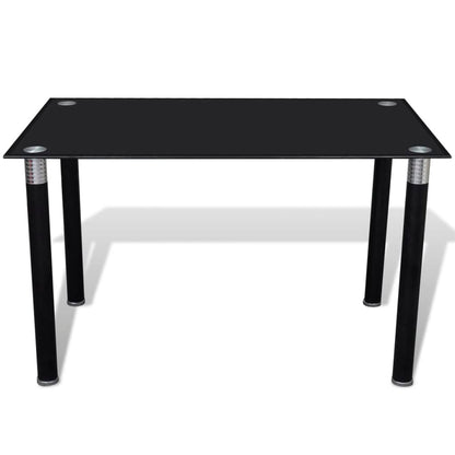 Dining Table With Glass Top Black
