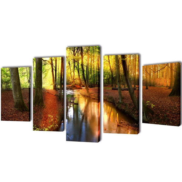  Canvas Wall Print Set 'Forest
