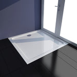 Square ABS Shower Base Tray White