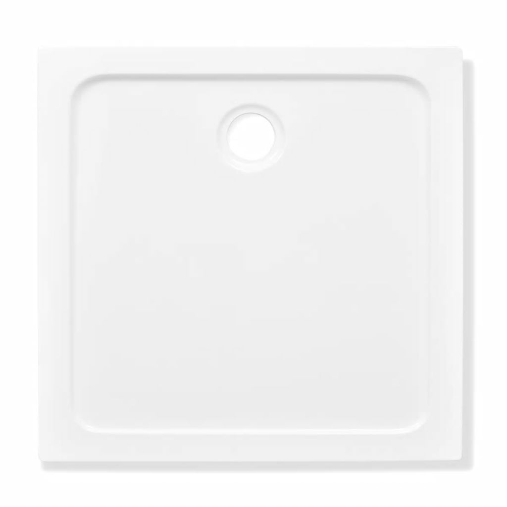 Square ABS Shower Base Tray White 80 x 80 cm