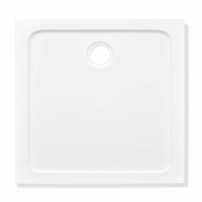 Square ABS Shower Base Tray White 80 x 80 cm