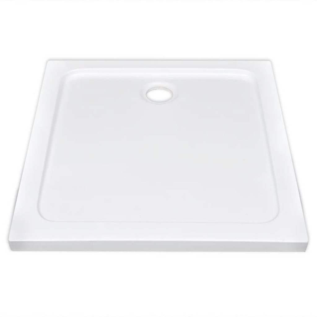 Square ABS Shower Base Tray White 80 x 80 cm