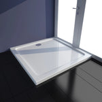 Square ABS Shower Base Tray White