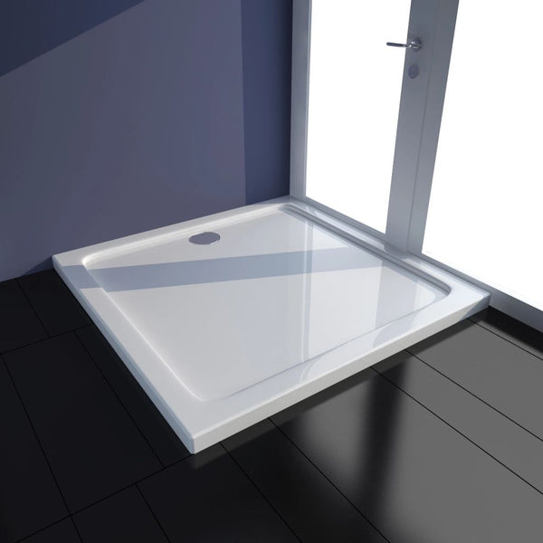  Square ABS Shower Base Tray White