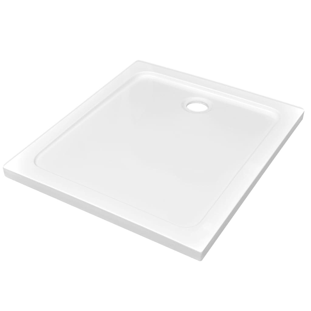 Rectangular ABS Shower Base Tray White 80 x 90 cm