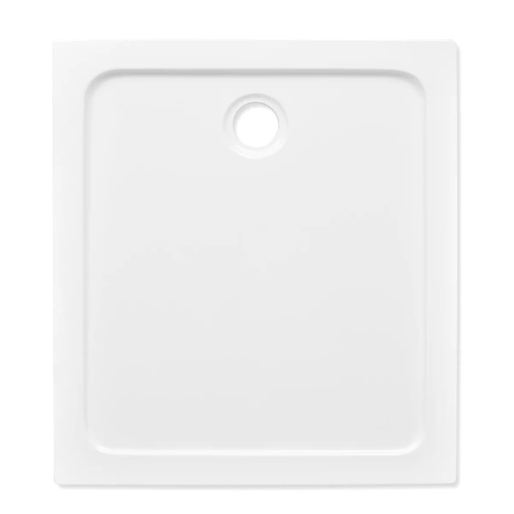 Rectangular ABS Shower Base Tray White 80 x 90 cm