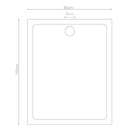 Rectangular ABS Shower Base Tray White