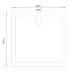 Square 'ABS' Shower Base Tray Black