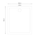 Rectangular ABS Shower Base Tray Black S